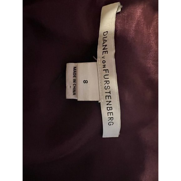 DVF Dress 8 Plum Sarita Flower Stretch Lace Career Church - Picture 13 of 13